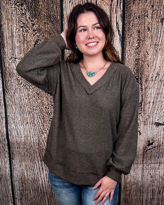 The Hadley Top - Mocha – Shirts & Tops from Bronco Western Supply Co.