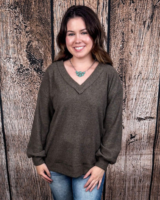 The Hadley Top - Mocha – Shirts & Tops from Bronco Western Supply Co.