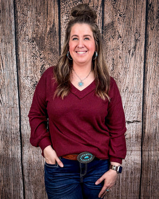 The Hadley Top - Wine – Shirts & Tops from Bronco Western Supply Co.