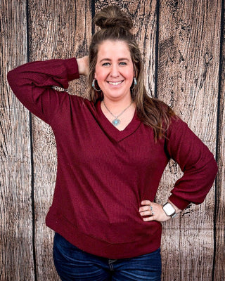 The Hadley Top - Wine - Shirts & Tops - Andree by Unit - Bronco Western Supply Co.