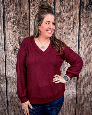 The Hadley Top - Wine – Shirts & Tops from Bronco Western Supply Co.