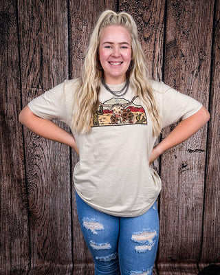 The Laredo Longhorn Graphic Tee - Cream – Shirts & Tops from Bronco Western Supply Co.