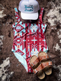 "The Ollie" Rust Aztec Hooey Swimsuit - Apparel - Hooey - Bronco Western Supply Co.