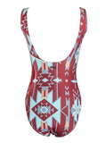 "The Ollie" Rust Aztec Hooey Swimsuit - Apparel - Hooey - Bronco Western Supply Co.