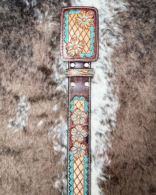 The Sedona Tooled Leather Belt – Apparel from Bronco Western Supply Co.