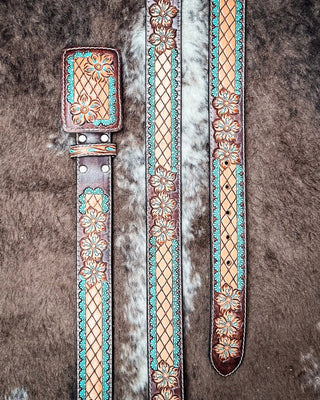 The Sedona Tooled Leather Belt – Apparel from Bronco Western Supply Co.