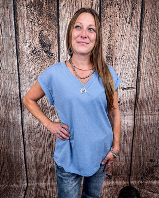 The Sloan Top - Denim Blue – Shirts & Tops from Bronco Western Supply Co.