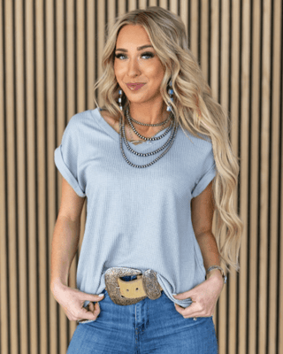 The Sloan Top - Pearl Grey – Shirts & Tops from Bronco Western Supply Co.