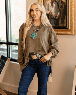 The Stillwater Tunic Top - Olive – Shirts & Tops from Bronco Western Supply Co.