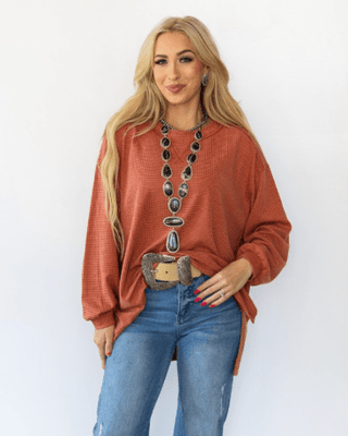 The Stillwater Tunic Top - Rust – Shirts & Tops from Bronco Western Supply Co.
