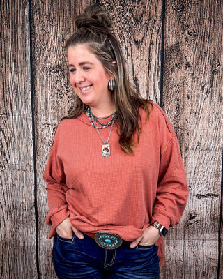 The Stillwater Tunic Top - Rust – Shirts & Tops from Bronco Western Supply Co.