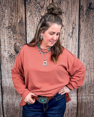 The Stillwater Tunic Top - Rust – Shirts & Tops from Bronco Western Supply Co.