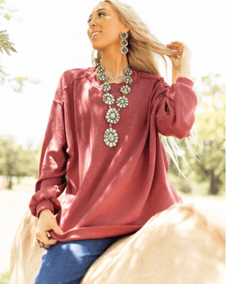 The Stillwater Tunic Top - Wine – Shirts & Tops from Bronco Western Supply Co.