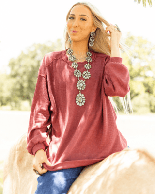 The Stillwater Tunic Top - Wine – Shirts & Tops from Bronco Western Supply Co.