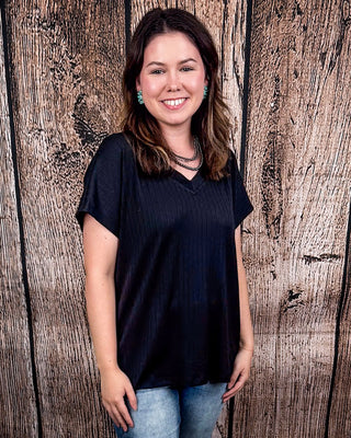 The Thatcher Top - Black – Shirts & Tops from Bronco Western Supply Co.