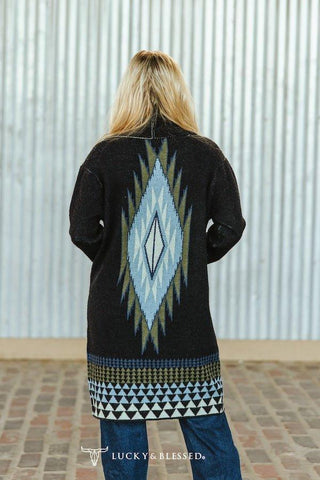 The Winslow Long Knit Cardigan by Lucky & Blessed – Apparel from Bronco Western Supply Co.
