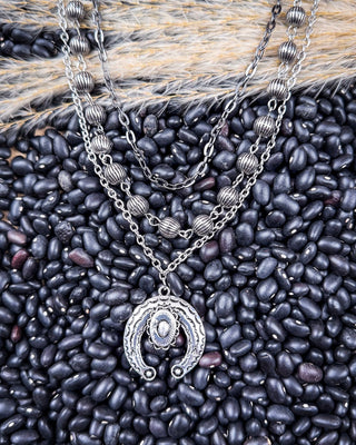 Three Trails Squash Blossom Fashion Necklace – Jewelry from Bronco Western Supply Co.