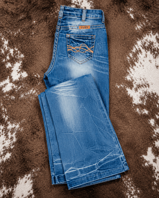 Thunderstruck Trouser Jeans by Cowgirl Tuff – Apparel from Bronco Western Supply Co.