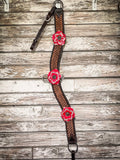 Tough 1 3 - D Zinnia Flower Tripping Collar - Breast Collars - Bronco Western Supply Co. - Bronco Western Supply Co.