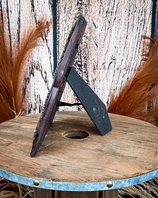 Tough 1 - Floral Leather Picture Frame with Turquoise – Gift Items from Bronco Western Supply Co.