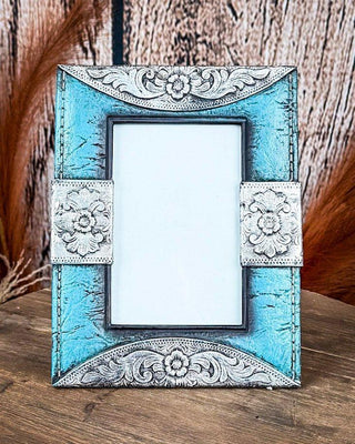 Tough 1 - Turquoise and Silver Picture Frame – Gift Items from Bronco Western Supply Co.