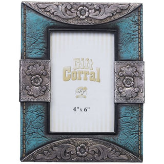 Tough 1 - Turquoise and Silver Picture Frame – Gift Items from Bronco Western Supply Co.
