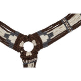 Tough 1 Wool String Breast Collar - Brown and Grey - Breast Collars - Tough 1 - Bronco Western Supply Co.