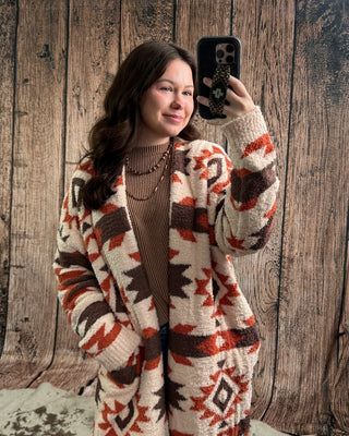 Trading Post Cloud Cardigan in Cream – Apparel from Bronco Western Supply Co.