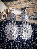 Troubadour Concho Dangle Earrings - Jewelry - Bronco Western Supply Jewelry - Bronco Western Supply Co.