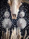 Troubadour Concho Dangle Earrings - Jewelry - Bronco Western Supply Jewelry - Bronco Western Supply Co.