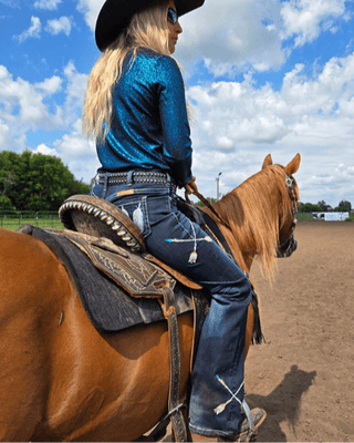 Turquoise Dreamcatcher Bootcut Jeans – Apparel from Bronco Western Supply Co.