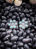 Turquoise Iris Stud Earrings - Jewelry - Bronco Western Supply Co. - Bronco Western Supply Co.