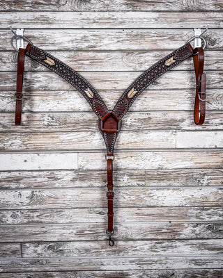 Turquoise Rawhide Breast Collar and Headstall - Pieces Sold Separate – Horse Tack from Bronco Western Supply Co.