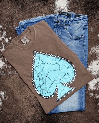 Turquoise Spade Graphic Tee – Apparel from Bronco Western Supply Co.