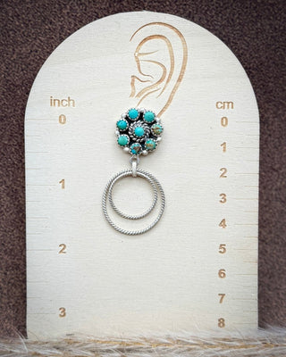 Twin Rope Turquoise Cluster Hoop Earrings – Jewelry from Bronco Western Supply Co.