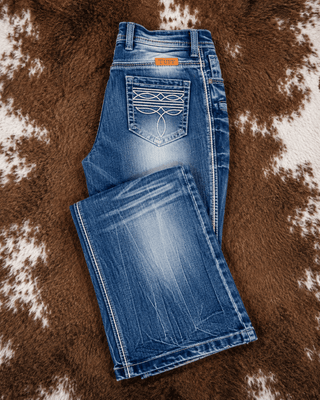 Twisted Bootstitch Bootcut Jeans by Cowgirl Tuff – Apparel from Bronco Western Supply Co.