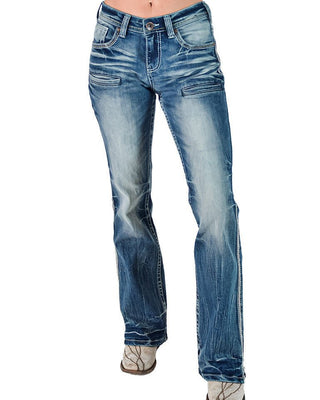 Blue jeans on a white background