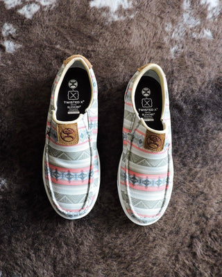 Twisted X Hooey Slip - On Loper - Pink Multi - Women's Shoes - Twisted X - Bronco Western Supply Co.
