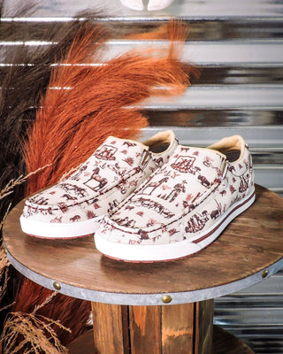 Twisted X Slip - On Kicks - Maroon & Ivory – Women's Shoes from Bronco Western Supply Co.