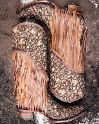 Velorosa Fringed Corral Boot – Women's Boots from Bronco Western Supply Co.