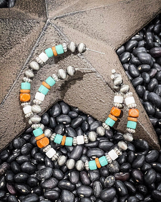 Vibe Navajo Style Pearl Large Fashion Hoops – Jewelry from Bronco Western Supply Co.