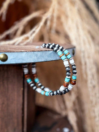 Vibe Navajo Style Pearl Large Fashion Hoops – Jewelry from Bronco Western Supply Co.