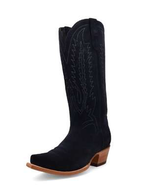 Victoria Black Star Leather Boots - Navy – Women's Shoes from Bronco Western Supply Co.