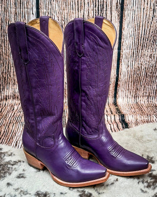 Victoria Black Star Leather Boots - Plum – Women's Shoes from Bronco Western Supply Co.