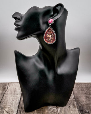 Viva Bloom Floral Tooled Stud Fashion Earrings in Pink – Jewelry from Bronco Western Supply Co.