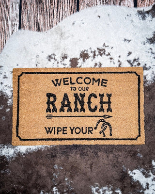 Welcome to Our Ranch Coir Doormat – Home Decor from Bronco Western Supply Co.