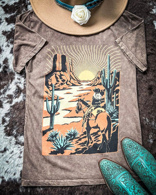 Western Way Graphic Tee - Mocha – Apparel from Bronco Western Supply Co.