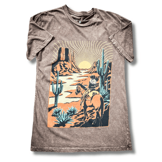 Western Way Graphic Tee - Mocha – Apparel from Bronco Western Supply Co.