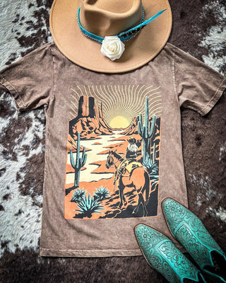 Western Way Graphic Tee - Mocha – Apparel from Bronco Western Supply Co.