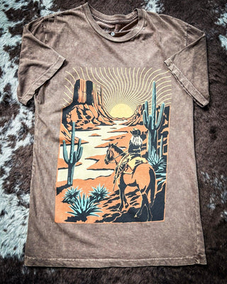 Western Way Graphic Tee - Mocha – Apparel from Bronco Western Supply Co.